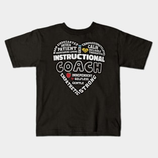 Instructional Coach Heart Teachers Appreciation Kids T-Shirt